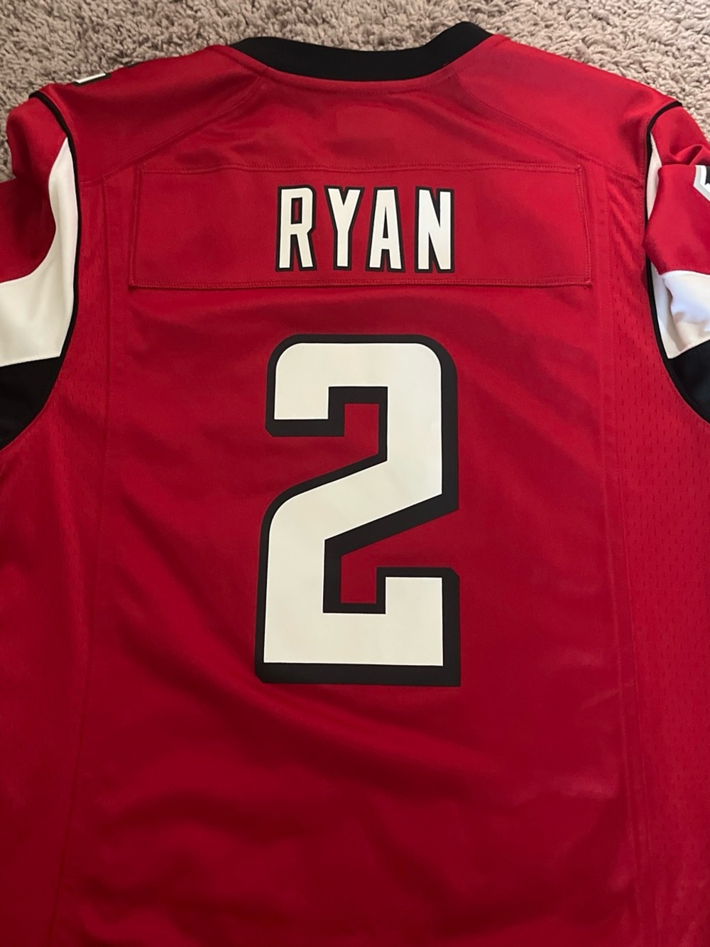 Nike Red Falcons #2 Football Jersey with White & Black Accents - Picture 2 of 2